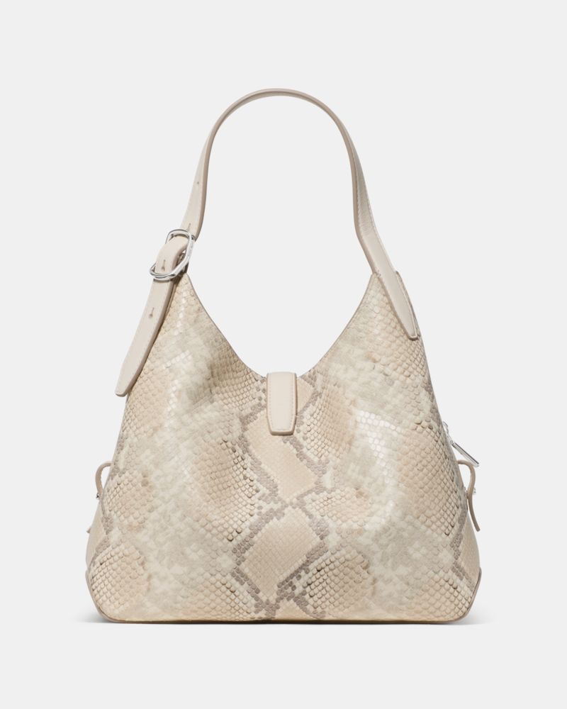 KateSpade Deco Snake Embossed Crossbody Tote Bag Neutral Multi