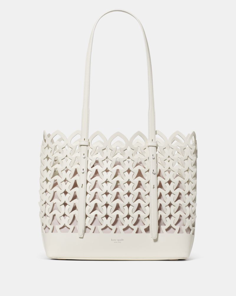 KateSpade Do It All Woven Tote Bag Cream