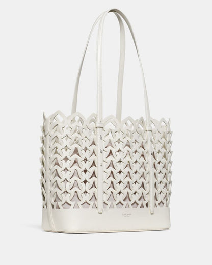 KateSpade Do It All Woven Tote Bag Cream