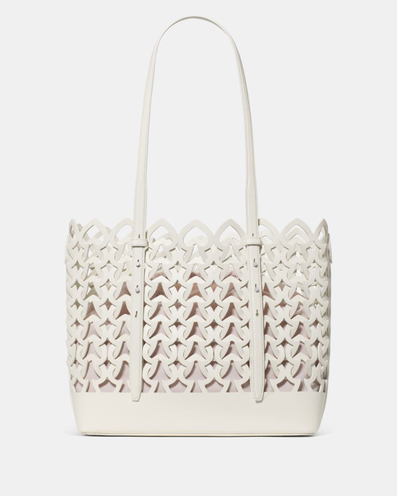 KateSpade Do It All Woven Tote Bag Cream