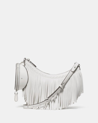 KateSpade Duo Fringe Crossbody Bag True White