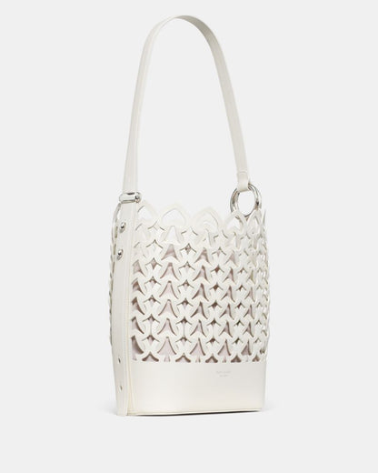 KateSpade Halo Woven Bucket Bag Cream