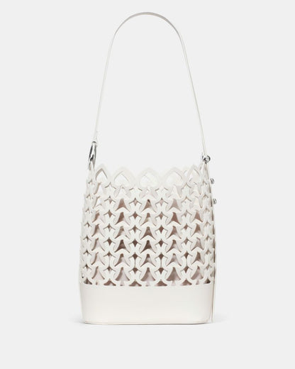 KateSpade Halo Woven Bucket Bag Cream