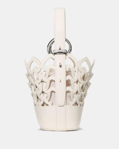 KateSpade Halo Woven Mini Bucket Bag Cream