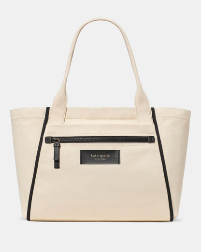 KateSpade Dash Large Canvas Tote Bag Natural