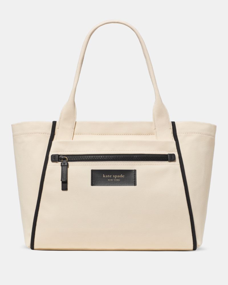 KateSpade Dash Large Canvas Tote Bag Natural