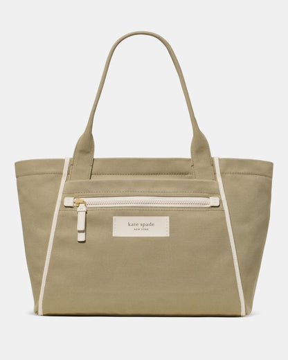 KateSpade Dash Large Canvas Tote Bag Dried Bay Leaf