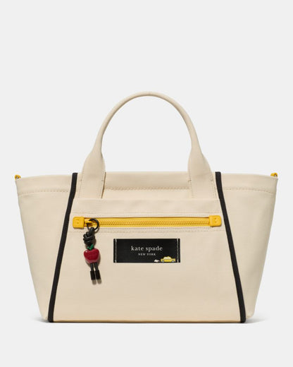 KateSpade Dash Taxi Canvas Tote Bag Natural Multi