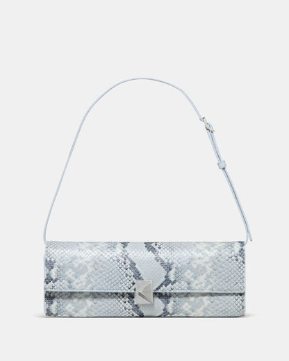 KateSpade Deco Snake Embossed Soft Mini Shoulder Bag Pale Sapphirine