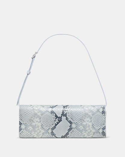 KateSpade Deco Snake Embossed Soft Mini Shoulder Bag Pale Sapphirine
