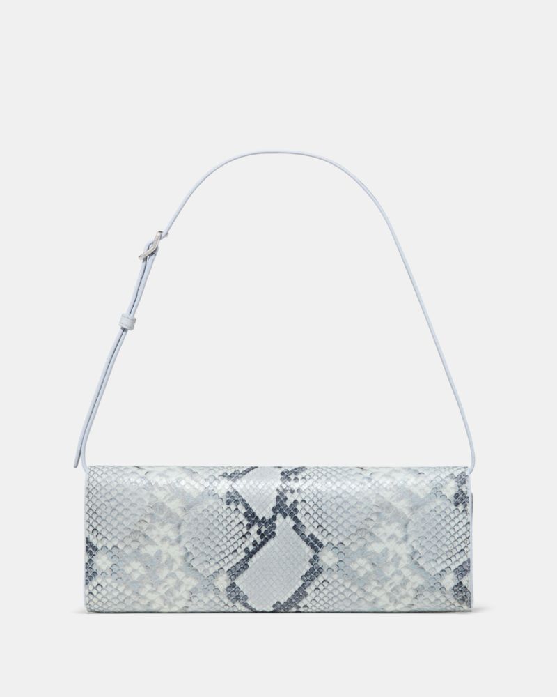 KateSpade Deco Snake Embossed Soft Mini Shoulder Bag Pale Sapphirine
