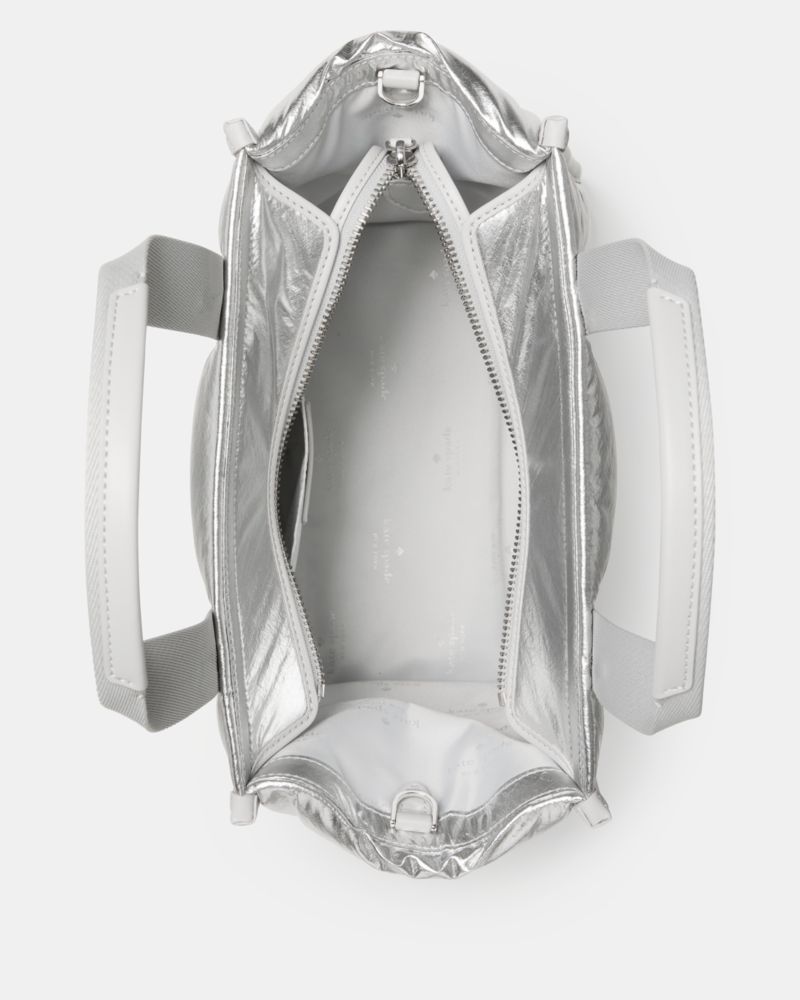 KateSpade Kip Puffy Small Tote Silver