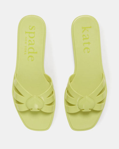 Katespade Sculpted Spade Jelly Sandals Bosc Pear