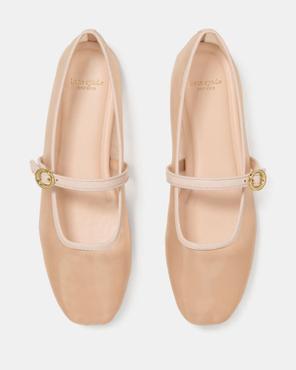 Katespade Halo Mary Jane Flat Light Beige