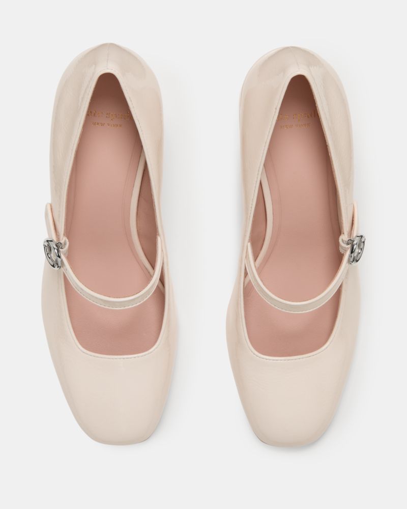 Katespade Halo Mary Jane High Heel Pump Cream
