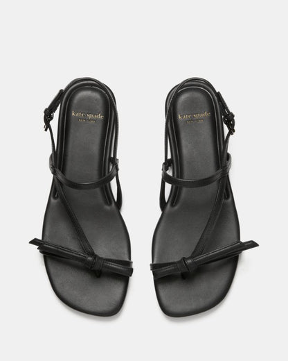 Katespade Loop Flat Sandal Black