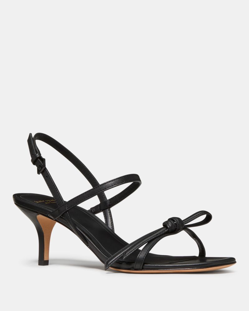 Katespade Loop Kitten Heel Sandals Black
