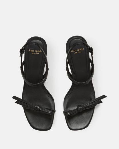 Katespade Loop Kitten Heel Sandals Black
