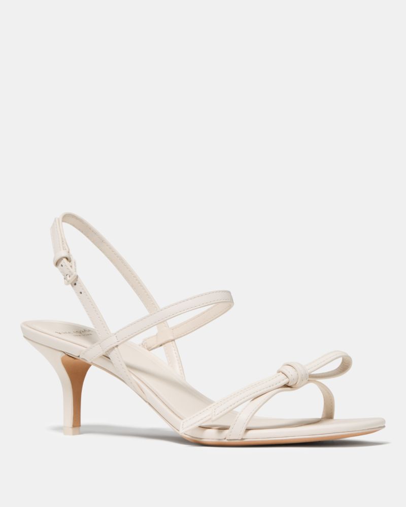 Katespade Loop Kitten Heel Sandals Cream
