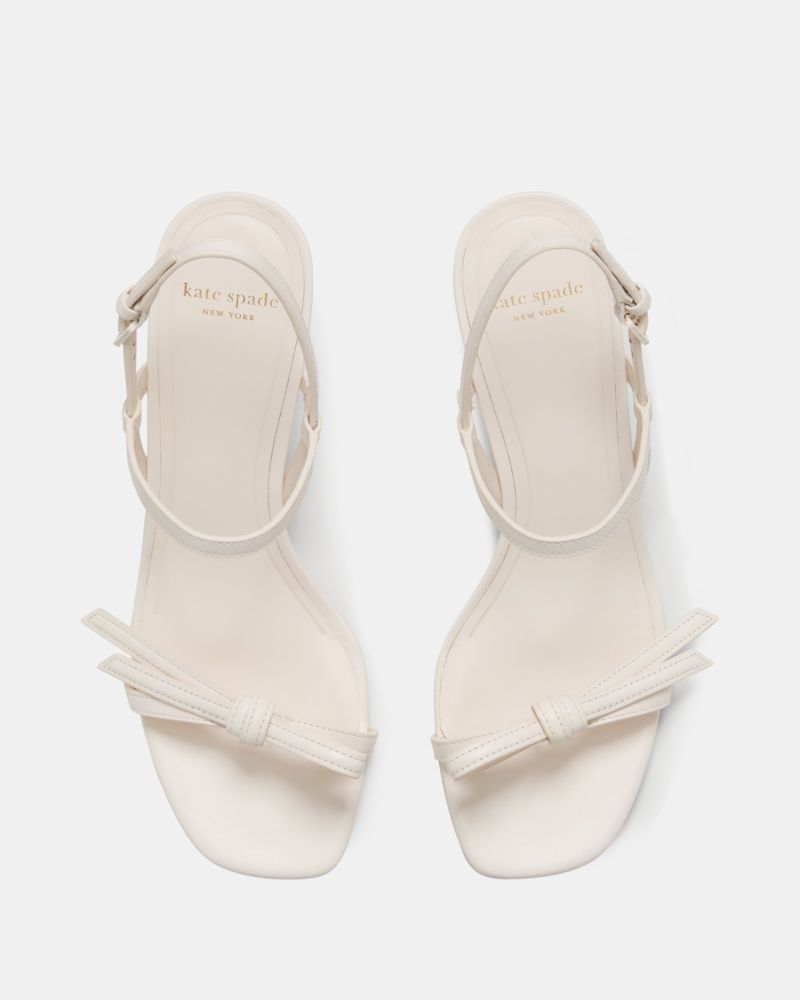 Katespade Loop Kitten Heel Sandals Cream