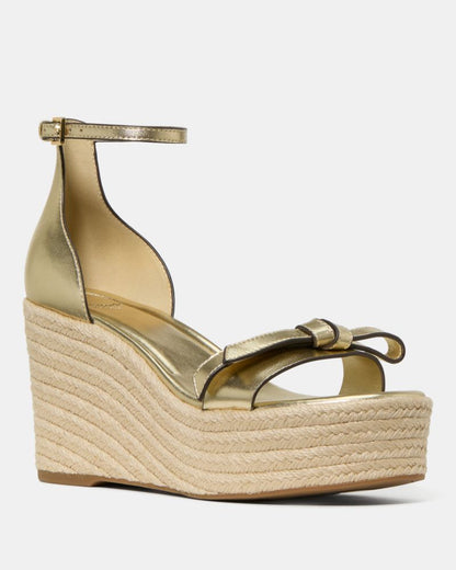 Katespade Loop Espadrille Wedge Sandal Pale Gold