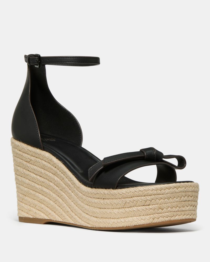 Katespade Loop Espadrille Wedge Sandal Black