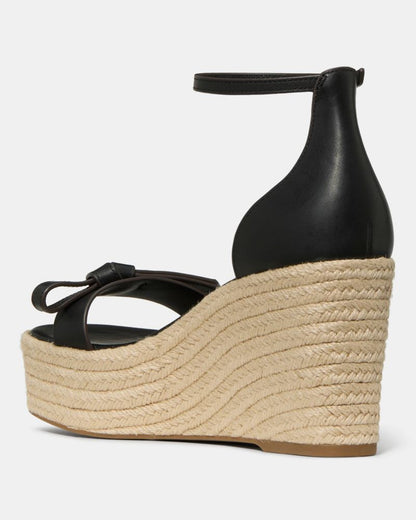 Katespade Loop Espadrille Wedge Sandal Black