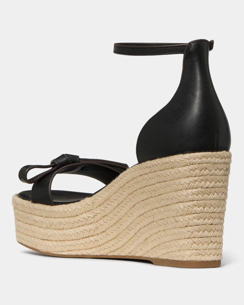 Katespade Loop Espadrille Wedge Sandal Black