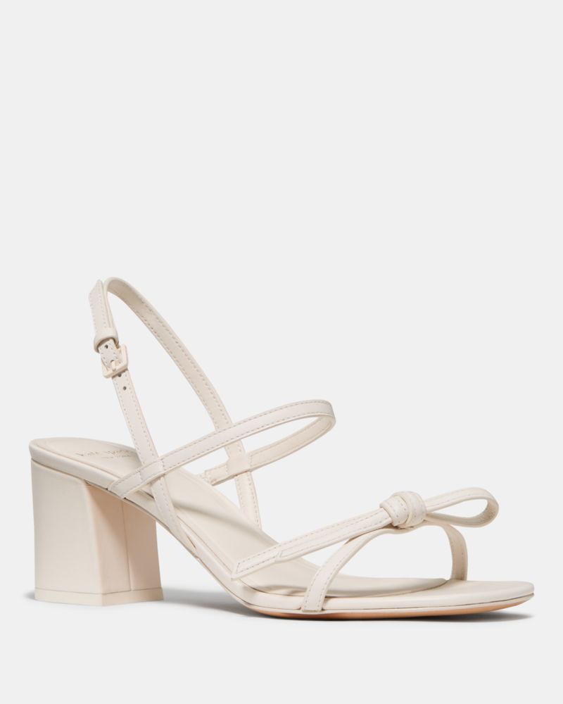 Katespade Loop Block Heel Sandal Cream