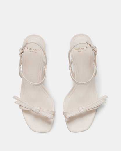 Katespade Loop Block Heel Sandal Cream