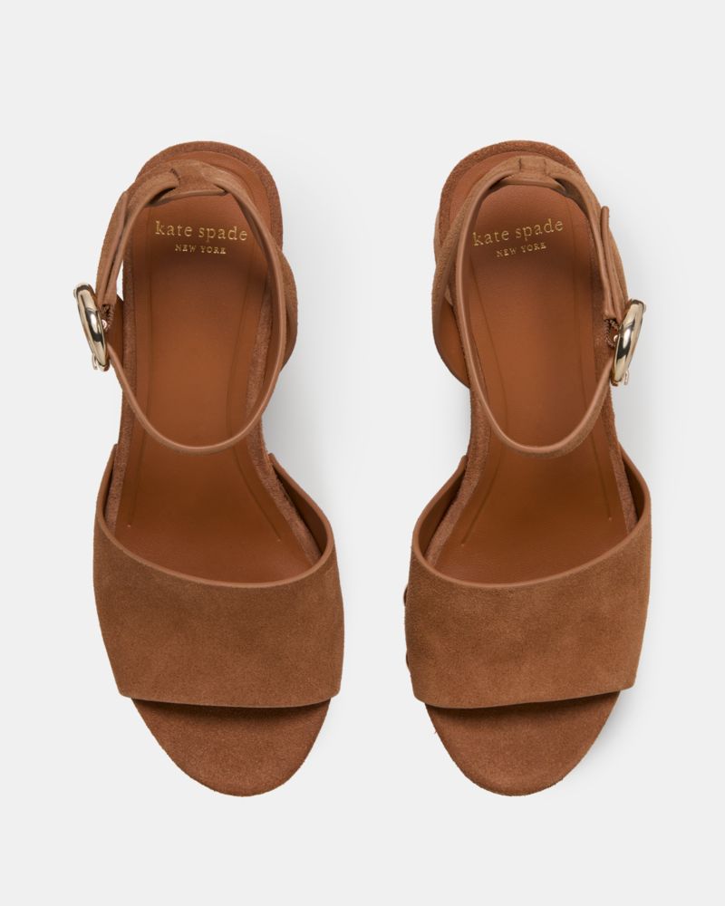 Katespade Halo Platform Sandals Saddle