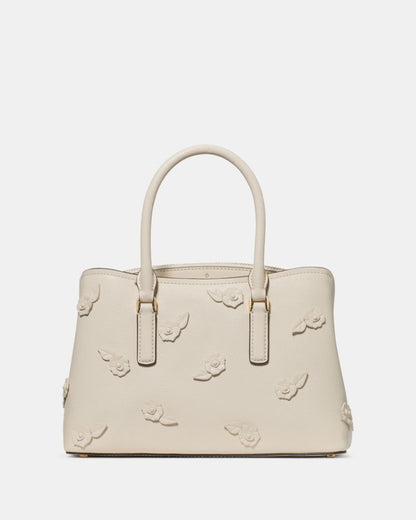 KateSpade Thompson Street Floral Small Satchel Bag Cashew Milk