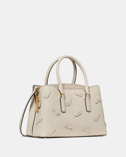 KateSpade Thompson Street Floral Small Satchel Bag Cashew Milk