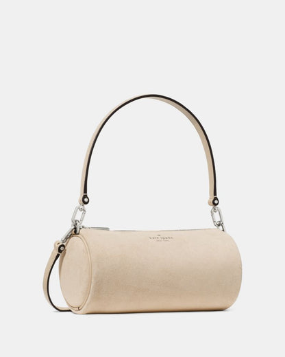 KateSpade Roulette Suede Crossbody Bag Light Sand