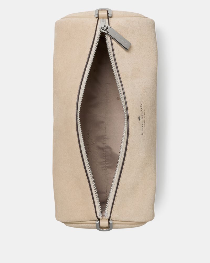 KateSpade Roulette Suede Crossbody Bag Light Sand
