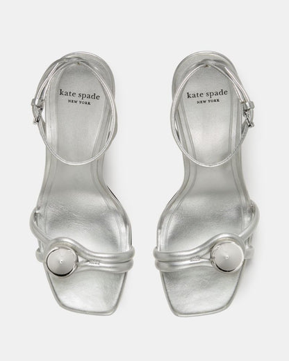 Katespade Harmony High Heel Sandal Silver