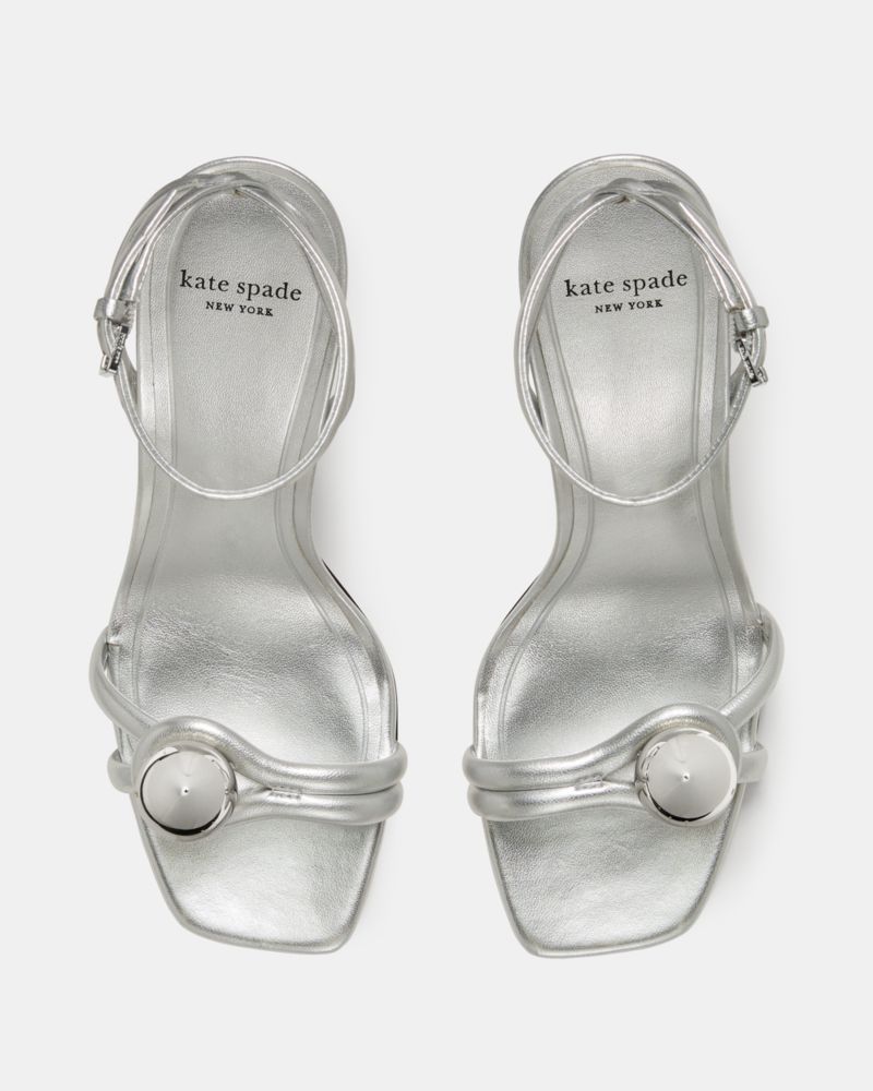 Katespade Harmony High Heel Sandal Silver