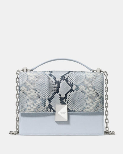 KateSpade Deco Snake Embossed Chain Shoulder Bag Pale Sapphirine Multi