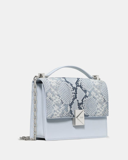 KateSpade Deco Snake Embossed Chain Shoulder Bag Pale Sapphirine Multi