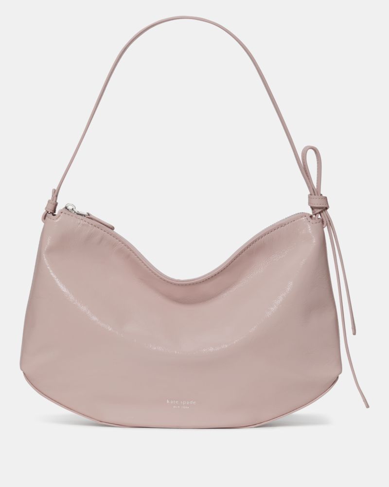 KateSpade Loop Crinkle Patent Large Shoulder Bag Morning Beach
