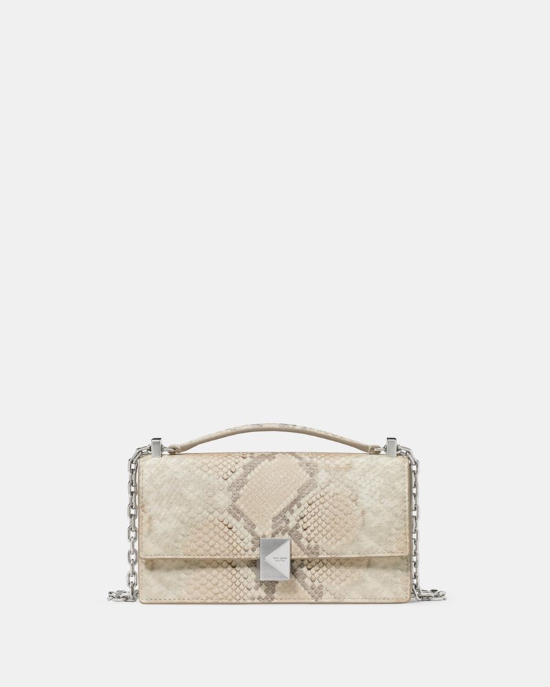 KateSpade Deco Snake Embossed Mini Crossbody Bag Neutral Multi