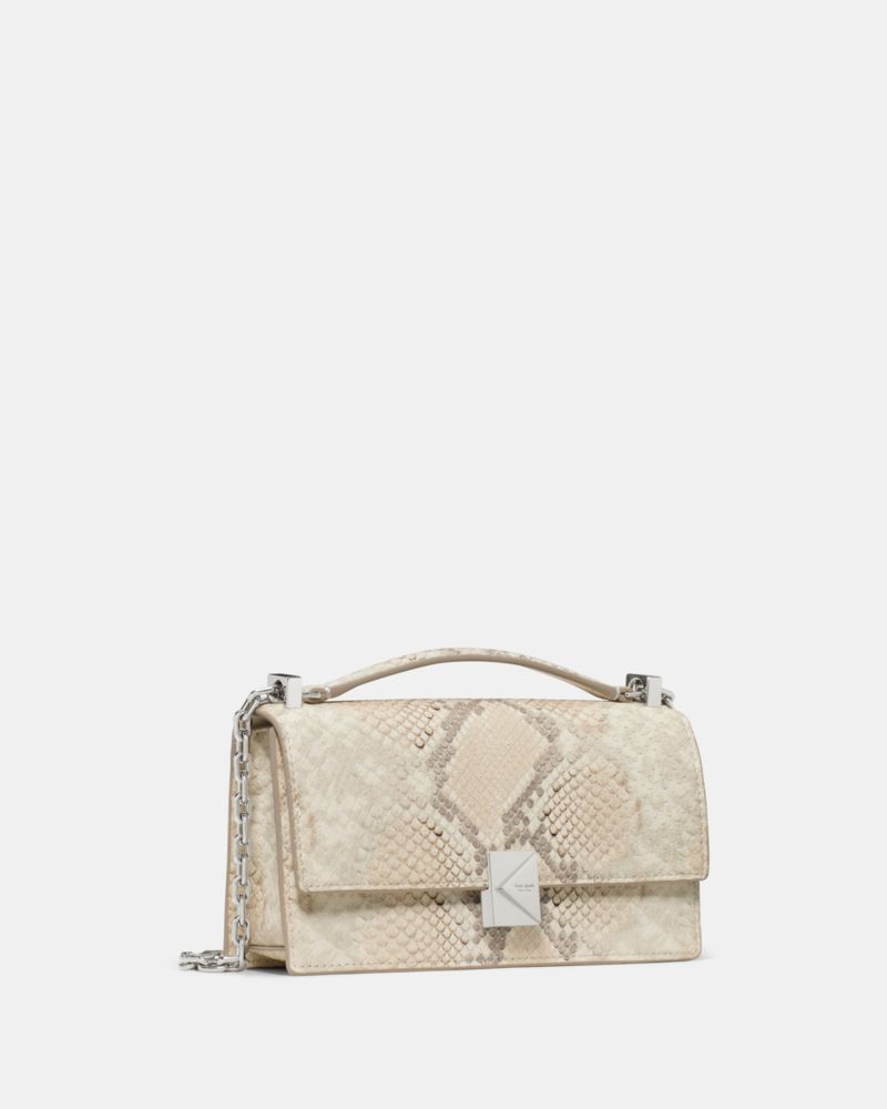 KateSpade Deco Snake Embossed Mini Crossbody Bag Neutral Multi