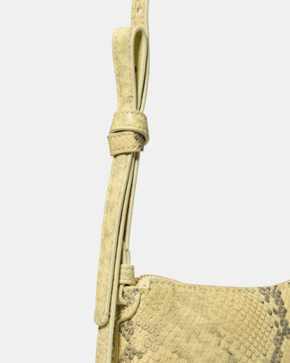 KateSpade Loop Snake Embossed Crossbody Bag Pale Citron
