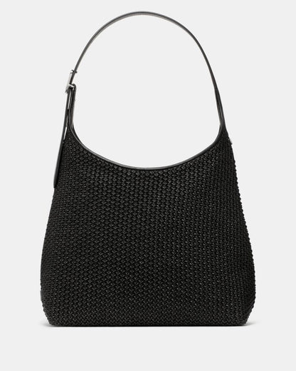 KateSpade 454 Straw Large Shoulder Bag Black