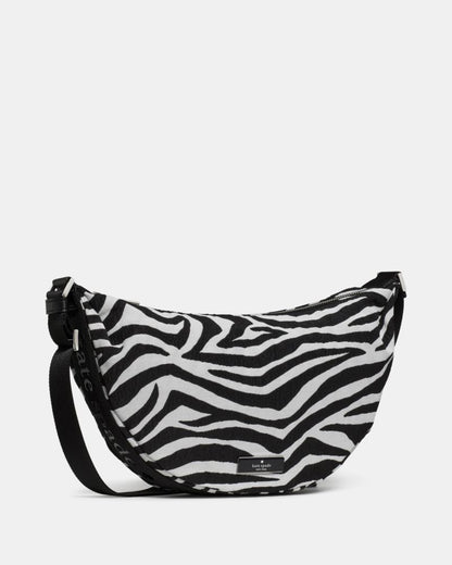 KateSpade Carter Zebra Sling Crossbody Bag Black Multi