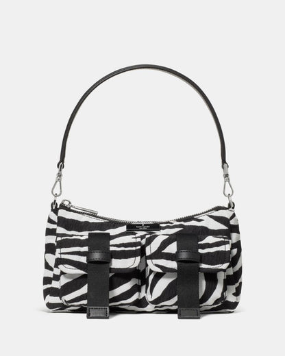 KateSpade Carter Zebra Cargo Crossbody Bag Black Multi