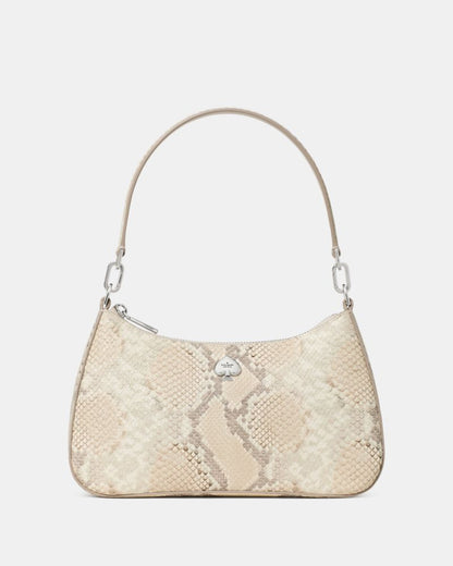 KateSpade Kayla Snake Embossed Shoulder Bag Natural Multi