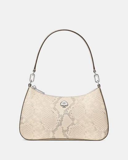 KateSpade Kayla Snake Embossed Shoulder Bag Pink Multi