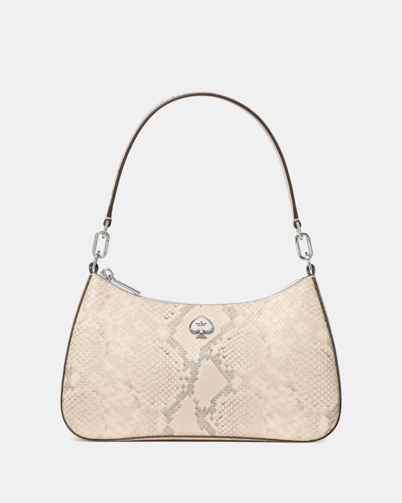 KateSpade Kayla Snake Embossed Shoulder Bag Pink Multi