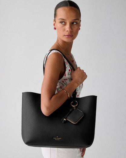 KateSpade Tessa Tote Bag With Charm Black